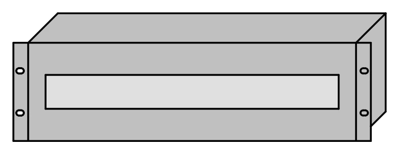 Skříň pro napájecí modul (panel s DIN lištou) – výkres